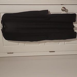 Express Sheer 2-Pocket Duster Cardigan-Black